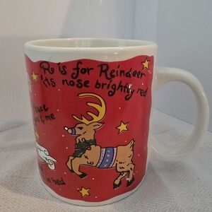 Mulberry Red Reindeer Mug